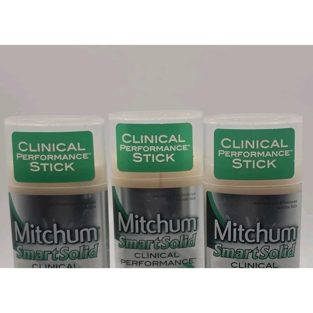 Lot X 3 Mitchum Smart Solid Clinical Performance Unscented Deo 2.5 Oz Cracked